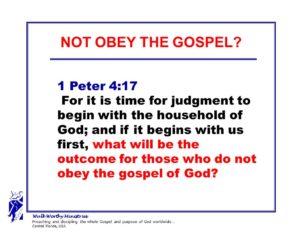 NOT OBEY GOSPEL