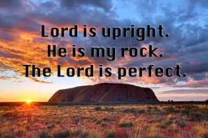 Lord is upright